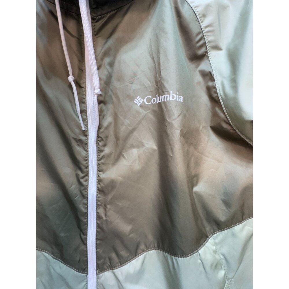 NWT Columbia Women's Flash Forward Windbreaker Jacket Medium Green Hooded Pocket - Picture 5 of 14